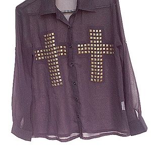 Unusual sheer blouse